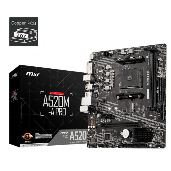 MSI A520M-A PRO BRAND NEW MOTHER BOARD