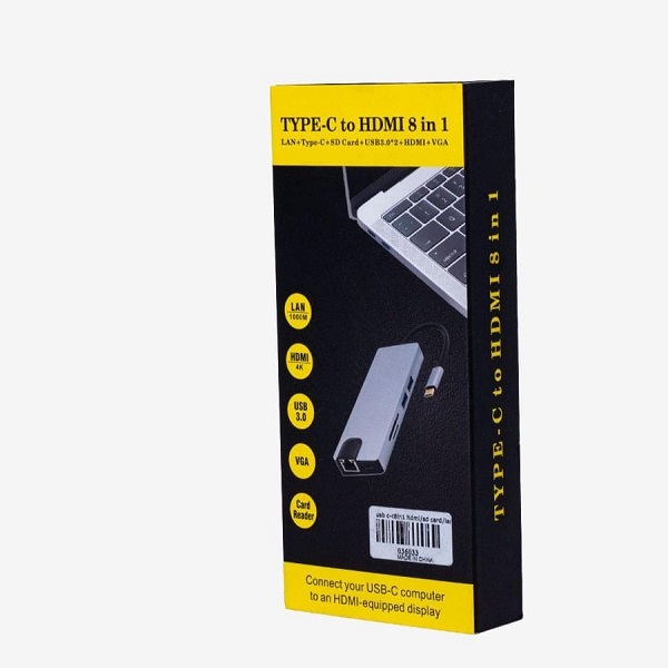 TYPE C TO 3 TO HDTV 8 IN 1 ADAPTER