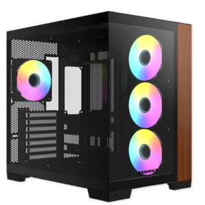 Raidmax Infinita i610 Wood ARGB Mid-Tower Gaming Case Black