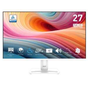 MSI Pro MP275W E2 27" Inch 120Hz 1ms FHD Ultra Slim Frameless White Monitor