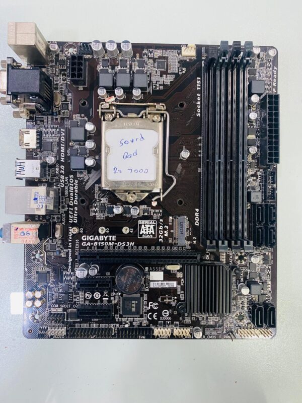 USED B150 MOTHERBOARD ( SOUNDS NOT WORKING )