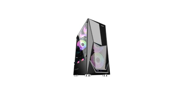 ARMAGGEDDON TRITRON 1 TEMPERED GLASS GAMING CASING - BLACK