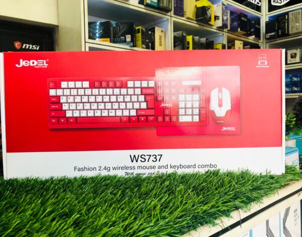 JEDEL WS737 3 IN 1 WIRELESS  KEYBOARD AND MOUSE COMBO