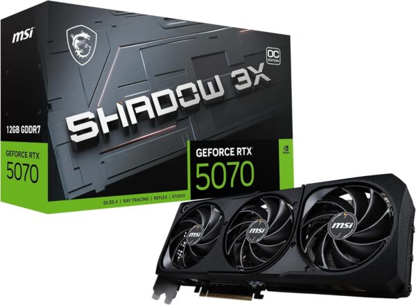 MSI GEFORCE RTX 5070 SHADOW 3X OC 12GB GDDR7X GRAPHIC CARD (3 YEARS WARRANTY)
