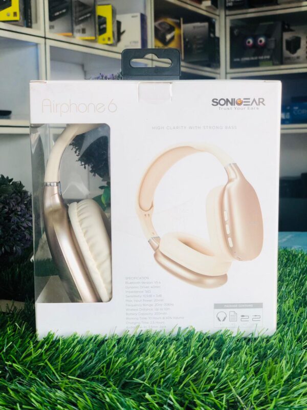 SonicGear Airphone 6 Bluetooth Headphone (Champagne)