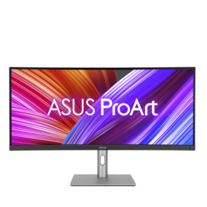 ASUS ProArt Display PA34VCNV Curved Professional Monitor – 34.1-inch, IPS, 21:9 3440 x 1440, 3800R Curvature, 100% sRGB / Rec.709, Color Accuracy ΔE < 2, Calman Verified, USB-C Docking PD 96W, RJ45, Ergonomic Stand, Green Sustainability