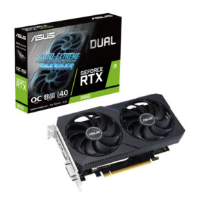 ASUS DUAL GEFORCE RTX3050 V2 8GB GDDR6 OC USED GRAPHICS CARD ( WITH BOX )