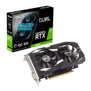 ASUS DUAL GEFORCE RTX3050 6GB GDDR6 OC USED GRAPHICS CARD (  WITH BOX )