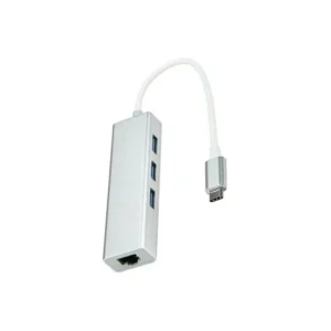 TYPE C - 3 PORT HUB WITH GIGABIT ETHARNET ADAPTER