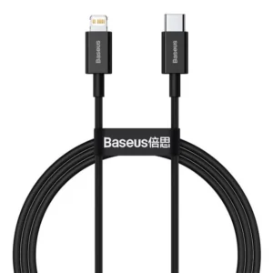 BASEUS SUPERIOR SERIES 1M FAST CHARGING DATA CABLE TYPE-C TO LIGHTNING PD 20W BLACK ( CATLYS-A01 )